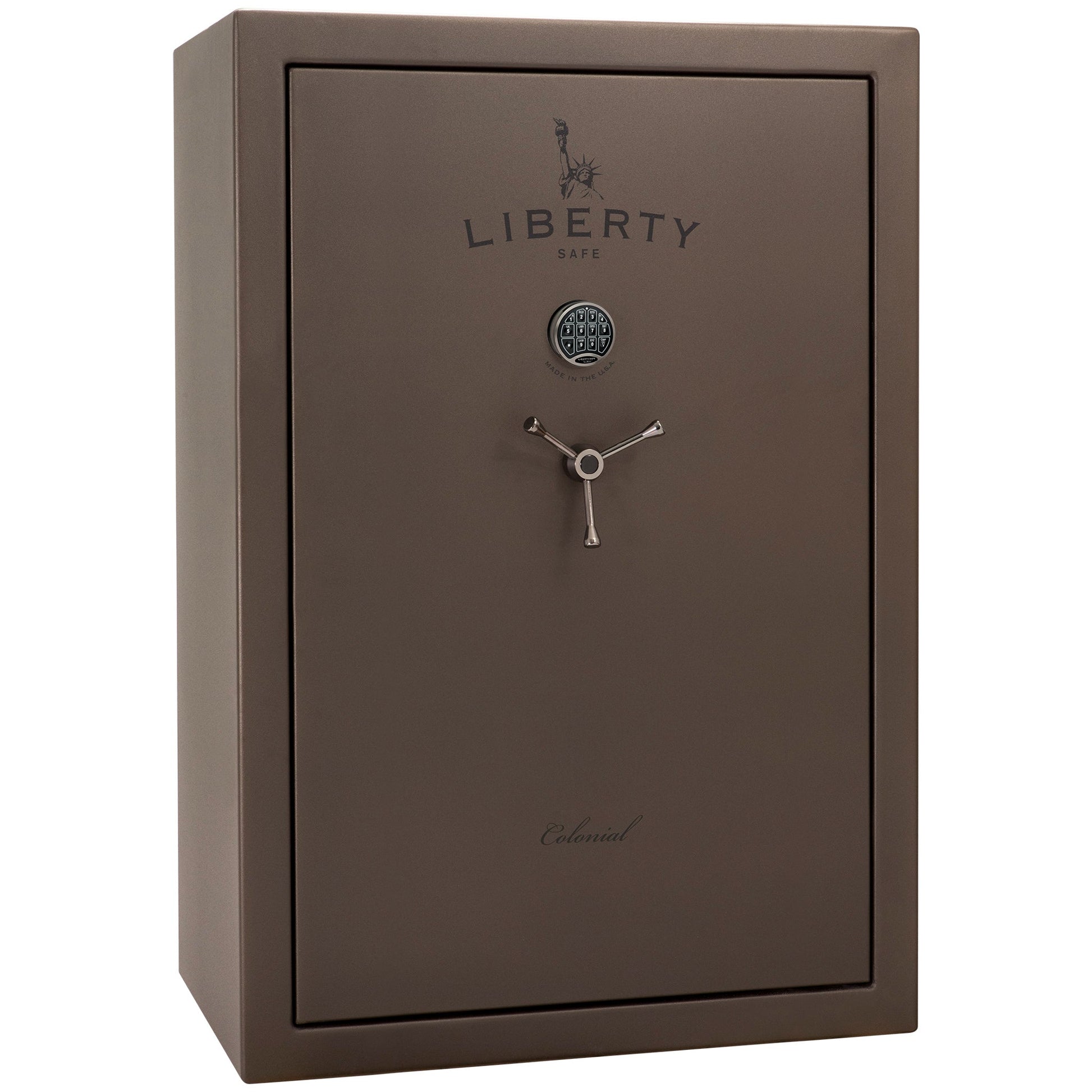 Colonial Series | Level 4 Security | 75 Minute Fire Protection | 35 | DIMENSIONS: 60.5"(H) X 42”(W) X 22"(D*) | Bronze Textured | Electronic Lock - closed