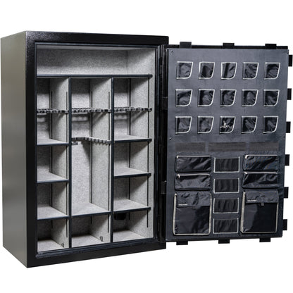 Collector T | Level 5 Security | 110 Minute Fire Protection | Dimensions: 72”(H) x 50”(W) x 27.5"(D) | Black Textured Electronic Lock - Open  Door