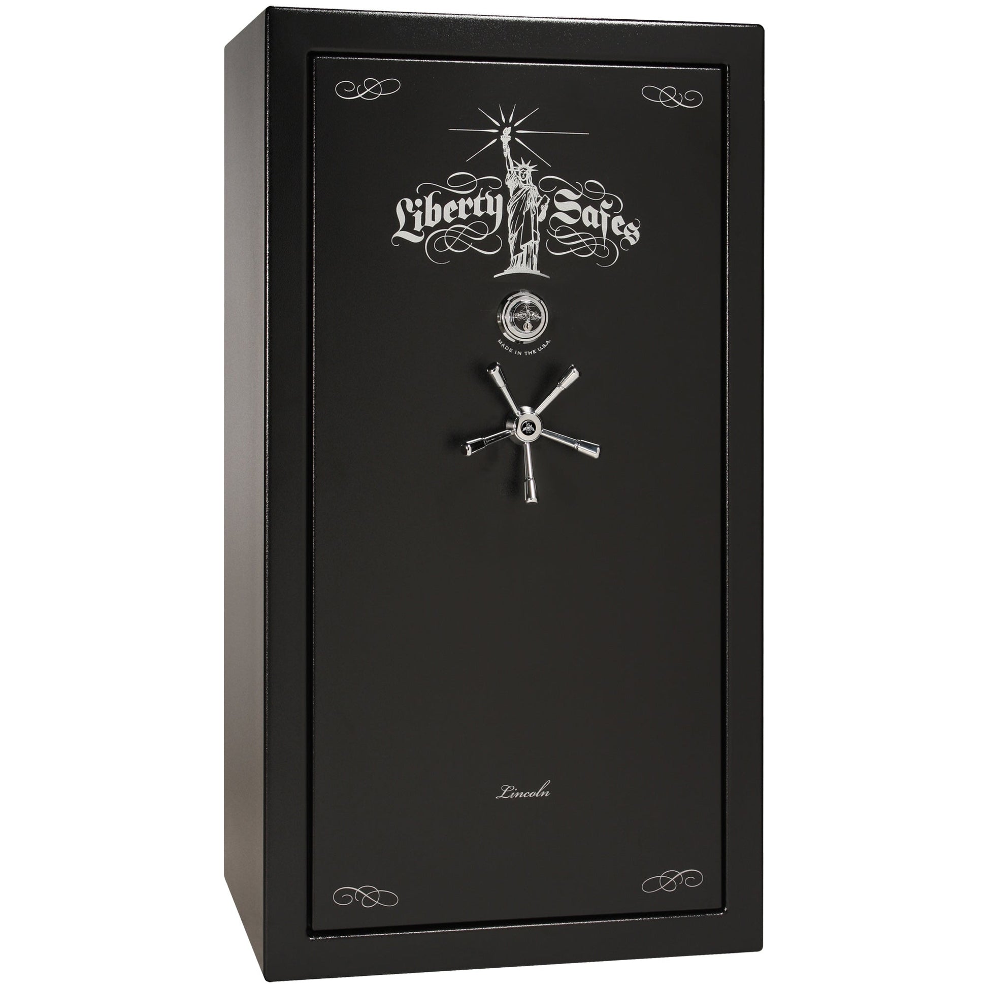 Lincoln Series | Level 7 Security | 2 Hour Fire Protection | 40 | Dimensions: 66.5"(H) x 36"(W) x 27.5”(D*) | Textured Black | Mechanical Lock - Closed
