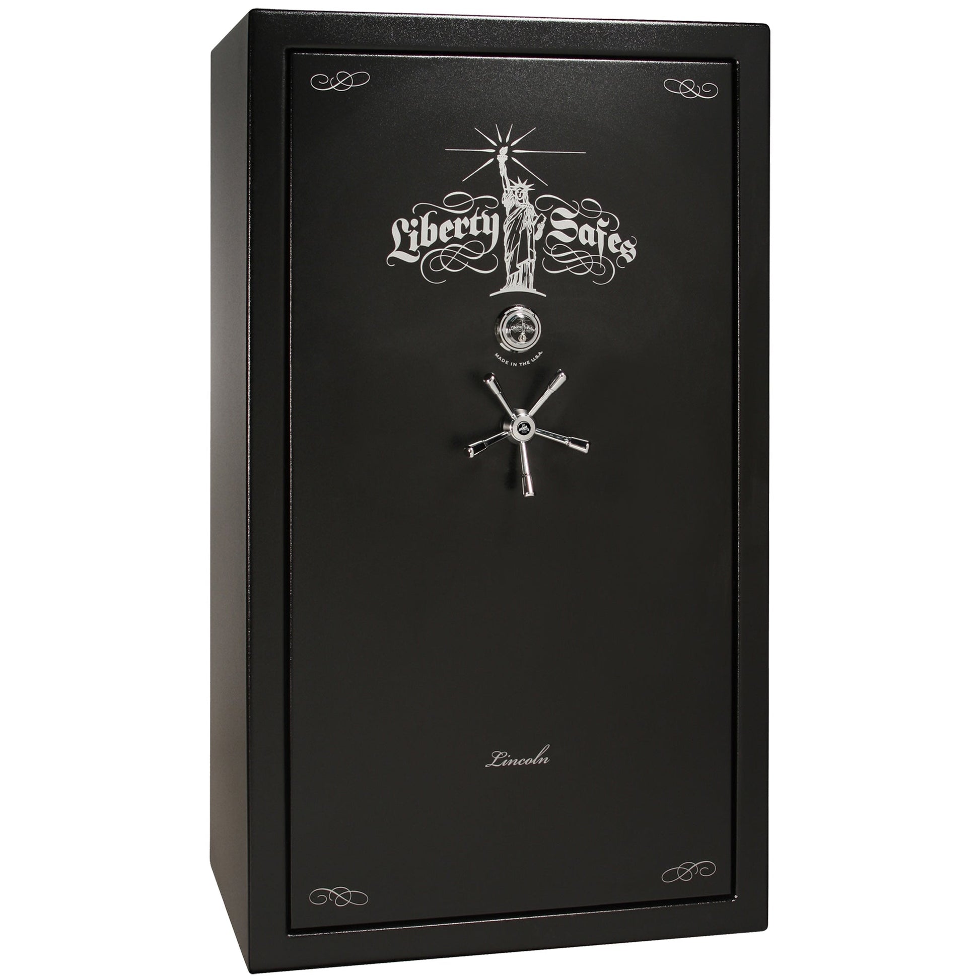 Lincoln Series | Level 7 Security | 2 Hour Fire Protection | 50 | Dimensions: 72.5”(H) x 42”(W) x 27.5”(D*) | Textured Black | Mechanical Lock - Closed