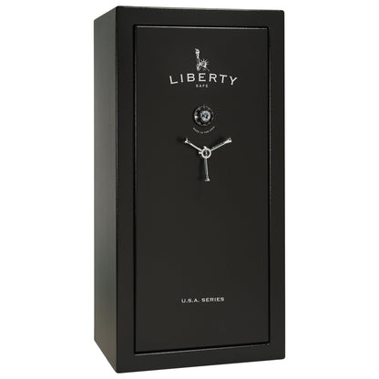 USA Series | Level 3 Security | 60 Minute Fire Rating | 30 | Dimensions: 60.5"(H) x 30"(W) x 22"(D) | Black Textured | Mechanical Lock - Closed Door